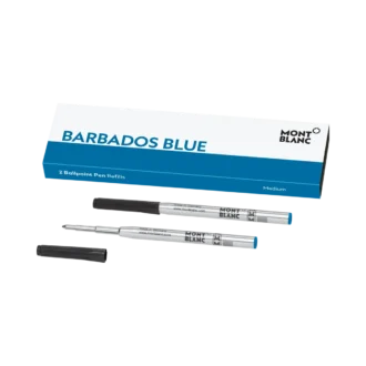 2 recharges pour stylo à bille, bleu Barbados – Moyen