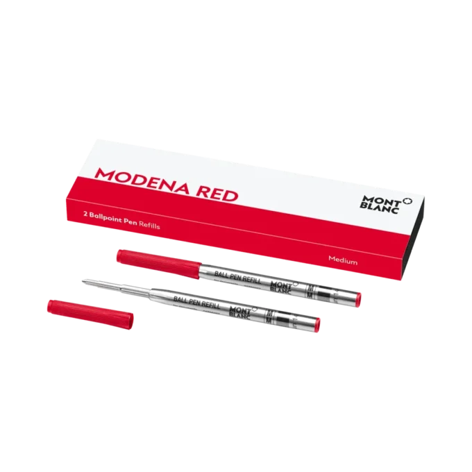 2 recharges pour stylo à bille, Modena Red – Medium 2 recharges pour stylo à bille, Modena Red – Medium