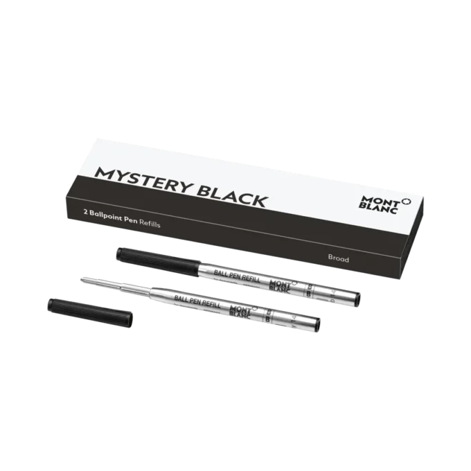 2 recharges pour stylo à bille, noir mystère – Fine