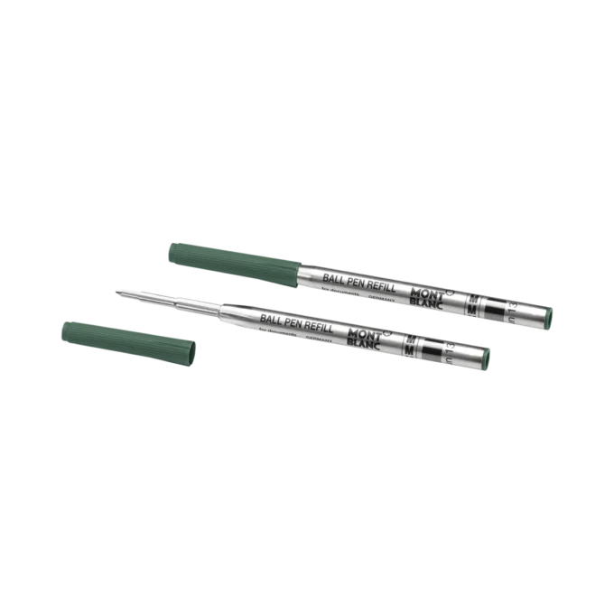 2 recharges pour stylo bille, vert irlandais – moyen