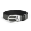 Boucle en fer à cheval Medium/noir 30 mm, sangle en cuir réversible