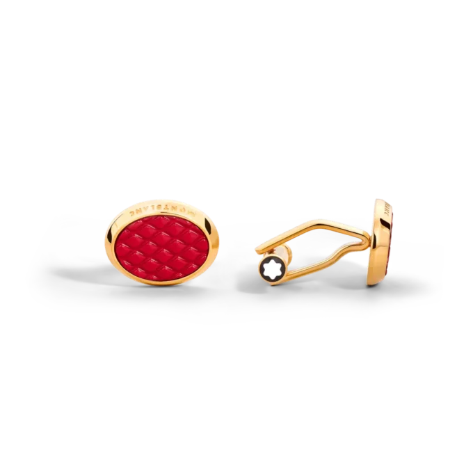 Boutons de manchette, Meisterstück, laque rouge