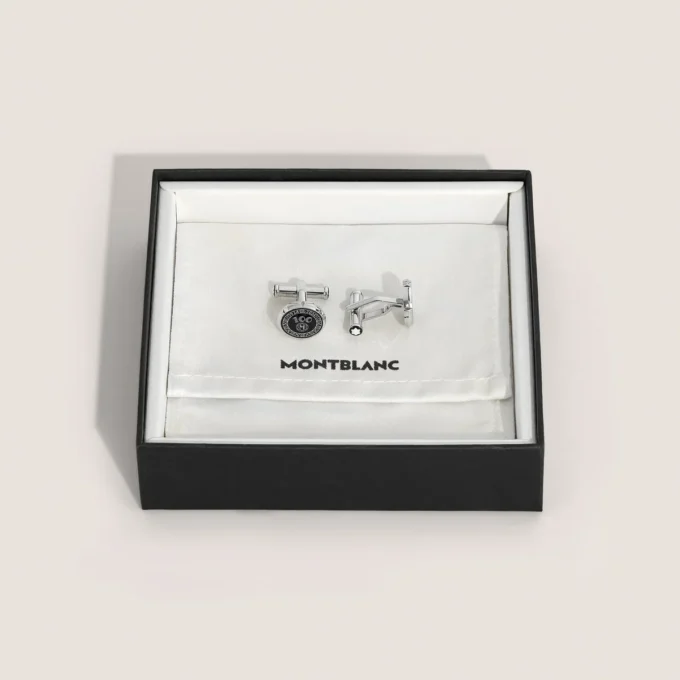 Boutons de manchette Meisterstück Nib Décor 100 ans noir