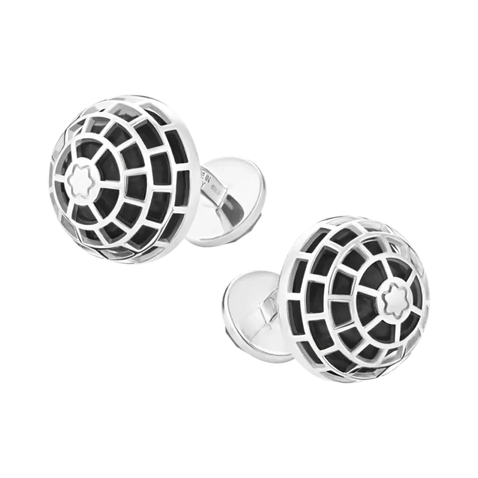 Boutons de manchette Montblanc Meisterstück avec pierre d’onyx Boutons de manchette Montblanc Meisterstück avec pierre d’onyx
