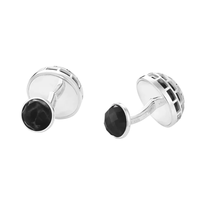Boutons de manchette Montblanc Meisterstück avec pierre d’onyx Boutons de manchette Montblanc Meisterstück avec pierre d’onyx