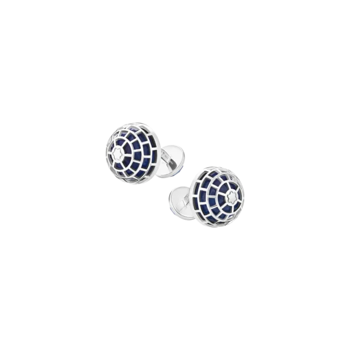 Boutons de manchette Montblanc Meisterstück avec pierre sodalite Boutons de manchette Montblanc Meisterstück avec pierre sodalite