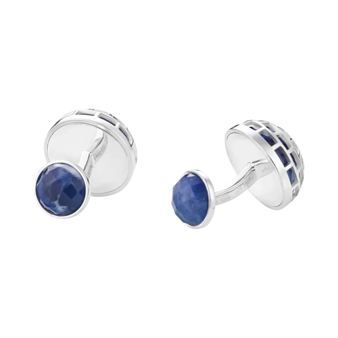 Boutons de manchette Montblanc Meisterstück avec pierre sodalite Boutons de manchette Montblanc Meisterstück avec pierre sodalite