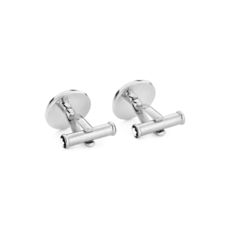 Boutons de manchette ronds en acier inoxydable avec incrustation à motif carbone
