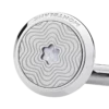 Boutons de manchette ronds en acier inoxydable avec motif étoile éclatante et emblème en nacre représentant un sommet enneigé Boutons de manchette ronds en acier inoxydable avec motif étoile éclatante et emblème en nacre représentant un sommet enneigé