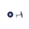 Boutons de manchette ronds en acier inoxydable avec résine bleue Boutons de manchette ronds en acier inoxydable avec résine bleue