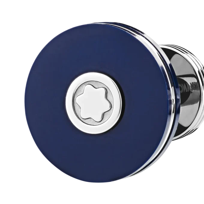 Boutons de manchette ronds en acier inoxydable avec résine bleue Boutons de manchette ronds en acier inoxydable avec résine bleue