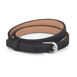 Bracelet boucle fer à cheval noir, taille ajustable