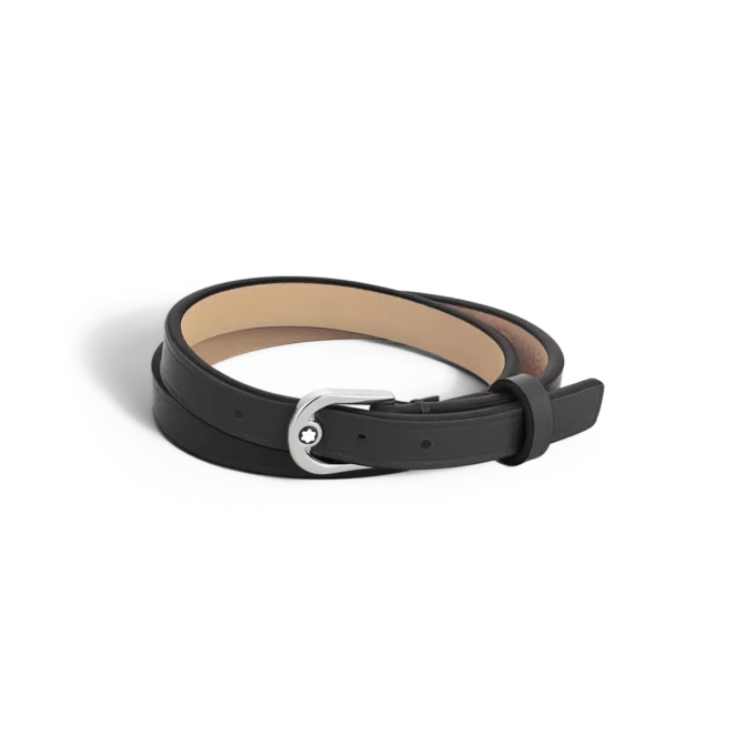 Bracelet boucle fer à cheval noir, taille ajustable