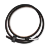 Bracelet boucle fer à cheval noir, taille ajustable