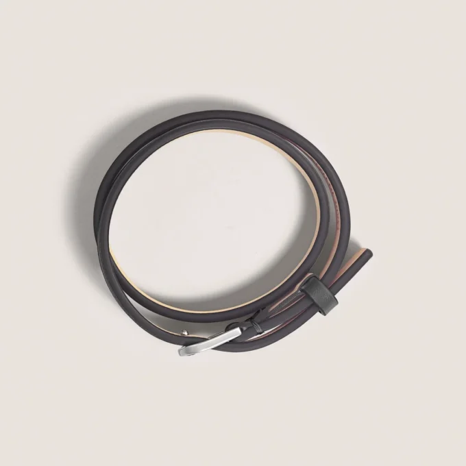 Bracelet boucle fer à cheval noir, taille ajustable