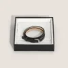 Bracelet boucle fer à cheval noir, taille ajustable