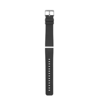 Bracelet en caoutchouc noir rayé