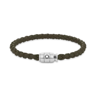 Bracelet Large, cuir souple, kaki