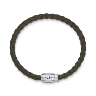 Bracelet Large, cuir souple, kaki