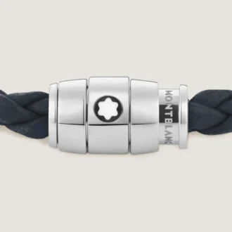 Bracelet petit, cuir souple, bleu Avio