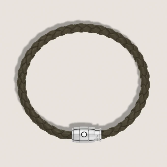 Bracelet Small, cuir souple, kaki