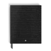 Carnet de notes grand format, cuir gaufré croco, noir – Pages lignées