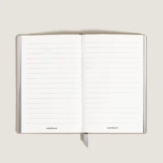 Carnet de notes grand format, cuir Saffiano, beige nuageux – Pages lignées