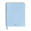 Carnet de notes grand format, cuir Saffiano, bleu pâle – Pages lignées