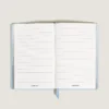 Carnet de notes grand format, cuir Saffiano, bleu pâle – Pages lignées