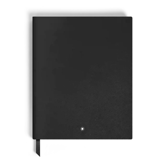 Carnet de notes grand format, cuir Saffiano, noir – Pages vierges