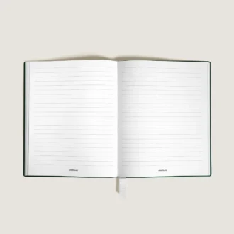 Carnet de notes grand format, cuir Saffiano, vert britannique – Pages lignées