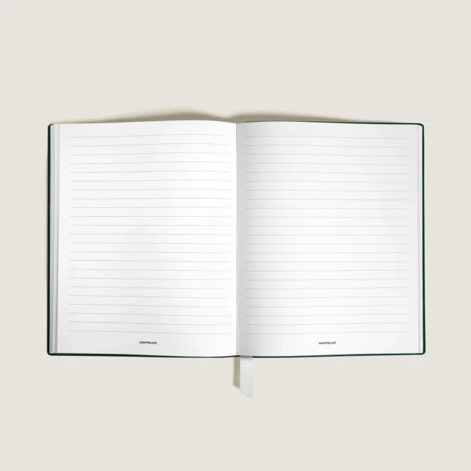 Carnet de notes grand format, cuir Saffiano, vert britannique – Pages lignées
