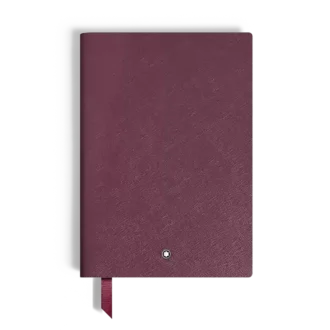 Carnet de notes moyen, cuir cassis, bordeaux, pages lignées