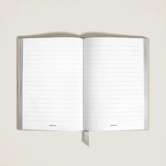 Carnet de notes moyen, cuir Saffiano, beige nuageux – Pages lignées
