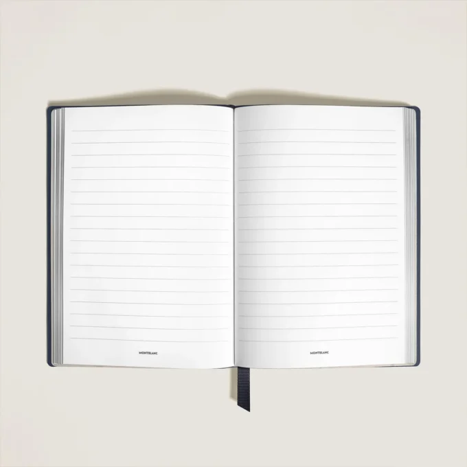 Carnet de notes moyen, cuir Saffiano, bleu – Pages lignées Carnet de notes moyen, cuir Saffiano, bleu – Pages lignées
