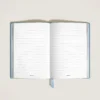 Carnet de notes moyen, cuir Saffiano, bleu pâle – Pages lignées Carnet de notes moyen, cuir Saffiano, bleu pâle – Pages lignées