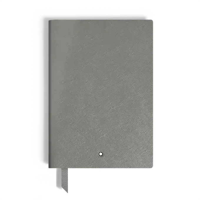 Carnet de notes moyen, cuir Saffiano, gris moyen – Pages lignées Carnet de notes moyen, cuir Saffiano, gris moyen – Pages lignées