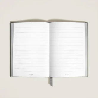 Carnet de notes moyen, cuir Saffiano, gris moyen – Pages lignées
