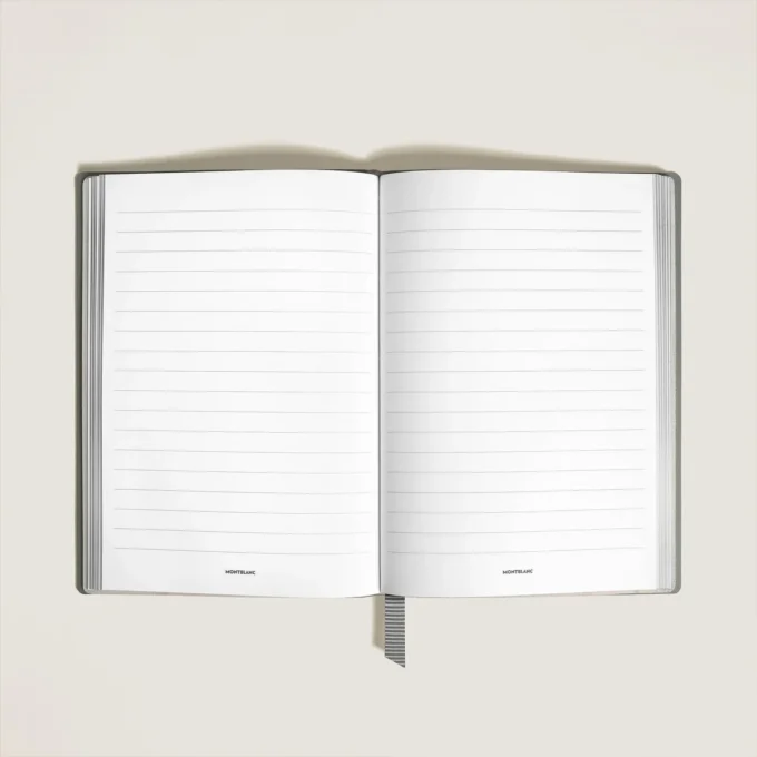 Carnet de notes moyen, cuir Saffiano, gris moyen – Pages lignées Carnet de notes moyen, cuir Saffiano, gris moyen – Pages lignées
