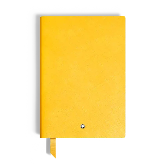 Carnet de notes moyen, cuir Saffiano, jaune Modena – Pages lignées Carnet de notes moyen, cuir Saffiano, jaune Modena – Pages lignées
