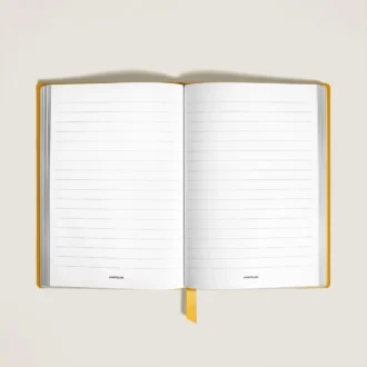 Carnet de notes moyen, cuir Saffiano, jaune Modena – Pages lignées