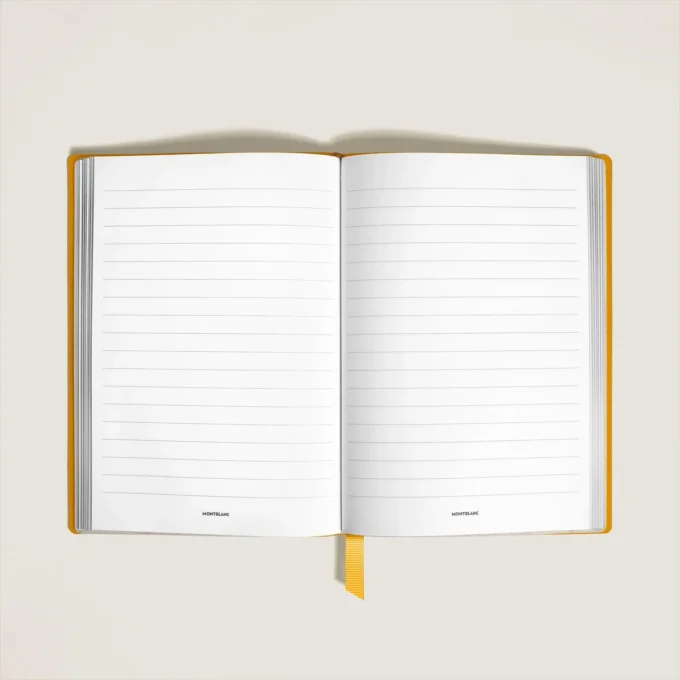 Carnet de notes moyen, cuir Saffiano, jaune Modena – Pages lignées Carnet de notes moyen, cuir Saffiano, jaune Modena – Pages lignées