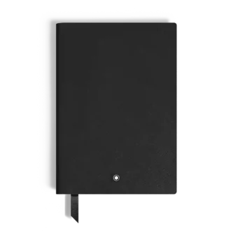 Carnet de notes moyen, cuir Saffiano, noir – Pages lignées