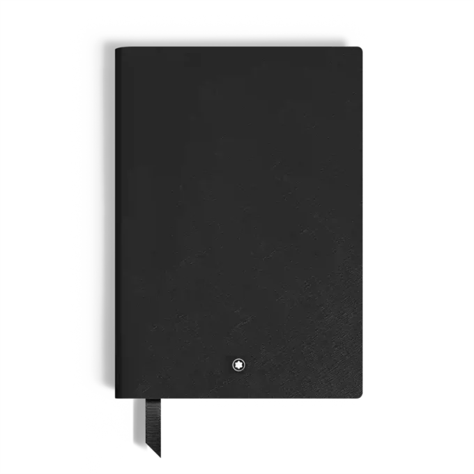 Carnet de notes moyen, cuir Saffiano, noir – Pages lignées Carnet de notes moyen, cuir Saffiano, noir – Pages lignées