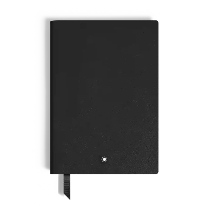 Carnet de notes moyen, cuir Saffiano, noir – Pages quadrillées Carnet de notes moyen, cuir Saffiano, noir – Pages quadrillées
