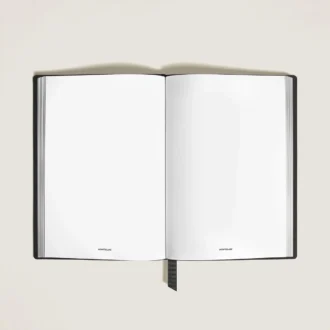 Carnet de notes moyen, cuir Saffiano, noir – Pages vierges