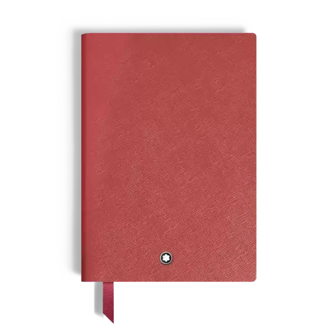 Carnet de notes moyen, cuir Saffiano, rouge – Pages quadrillées Carnet de notes moyen, cuir Saffiano, rouge – Pages quadrillées