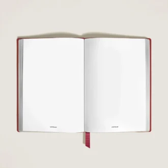 Carnet de notes moyen, cuir Saffiano, rouge – Pages vierges