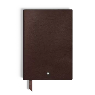 Carnet de notes moyen, cuir Saffiano, tabac – Pages lignées