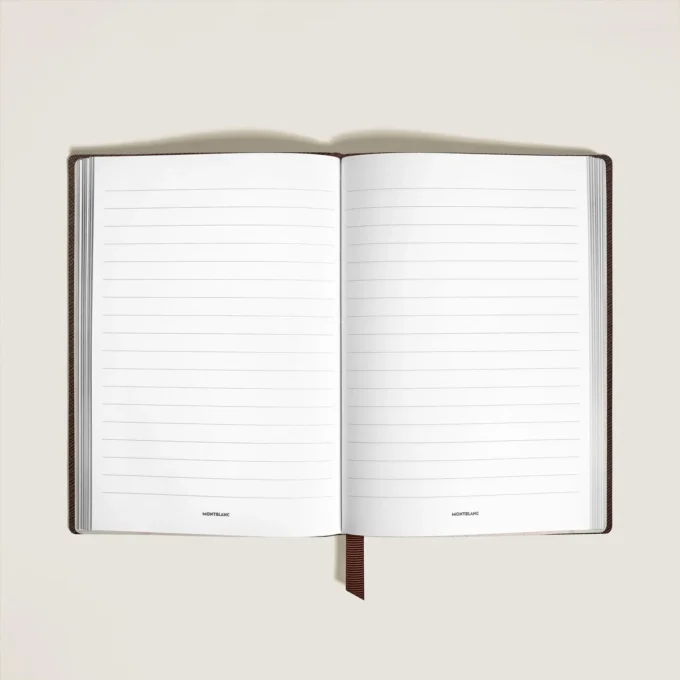 Carnet de notes moyen, cuir Saffiano, tabac – Pages lignées Carnet de notes moyen, cuir Saffiano, tabac – Pages lignées